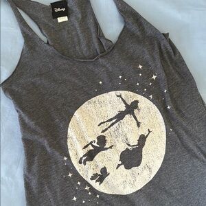 Disney Gray Tank Top with Peter Pan Graphic